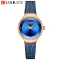 CURREN 9028 women watch Fashion Quartz Stainless Steel Mesh Watch Female Simple Wristwatch for Ladies Clock reloj mujer